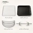 آون توستر ۶۰ لیتری لمسی پارس ام (PARS M) مدل TP-60W سفید (فول امکانات) - پک اختصاصی لامیروهوم