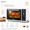 آون توستر ۶۰ لیتری لمسی پارس ام (PARS M) مدل TP-60W سفید (فول امکانات) - پک اختصاصی لامیروهوم