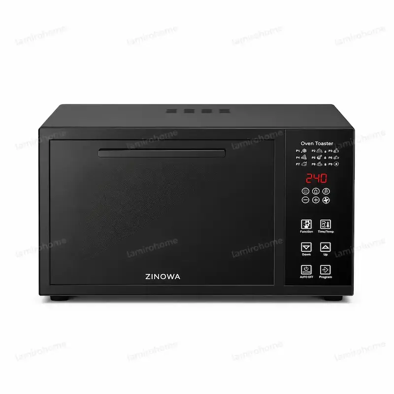 آون توستر ۶۰ لیتری لمسی زینوا (ZINOWA) مدل TZ-60B مشکی (فول امکانات) - پک اختصاصی لامیروهوم