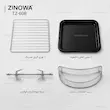 آون توستر ۶۰ لیتری لمسی زینوا (ZINOWA) مدل TZ-60B مشکی (فول امکانات) - پک اختصاصی لامیروهوم