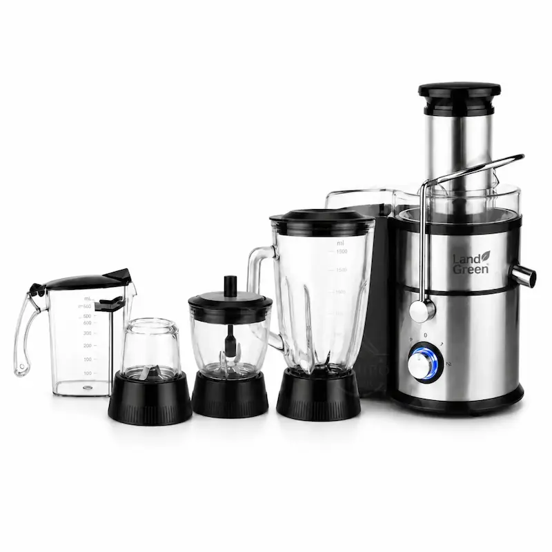 آبمیوه‌گیری ۴ کاره لندگرین مدل استیل JL-4G (پک اختصاصی لامیروهوم)