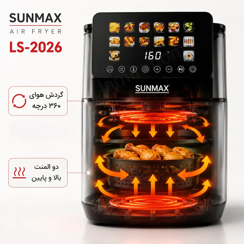 سرخ کن بدون روغن (هواپز) سان مکس مدل LS-2026 - پک اختصاصی لامیروهوم