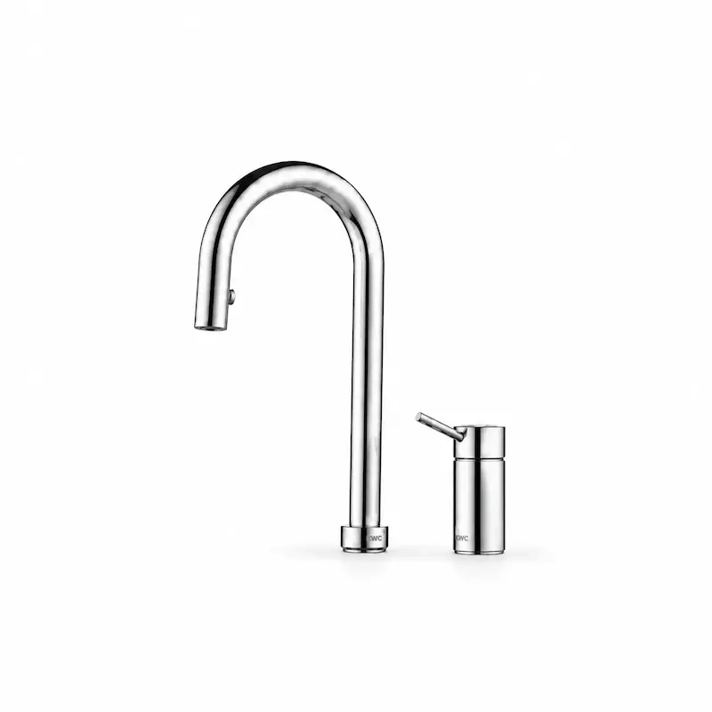شیر ظرفشویی اینوکس (INOX) کی دبلیو سی (KWC) کروم براق - پک اختصاصی لامیروهوم