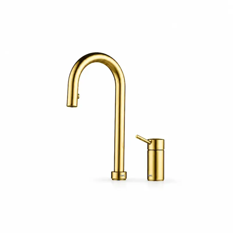شیر ظرفشویی اینوکس (INOX) کی دبلیو سی (KWC) طلایی براق - پک اختصاصی لامیروهوم