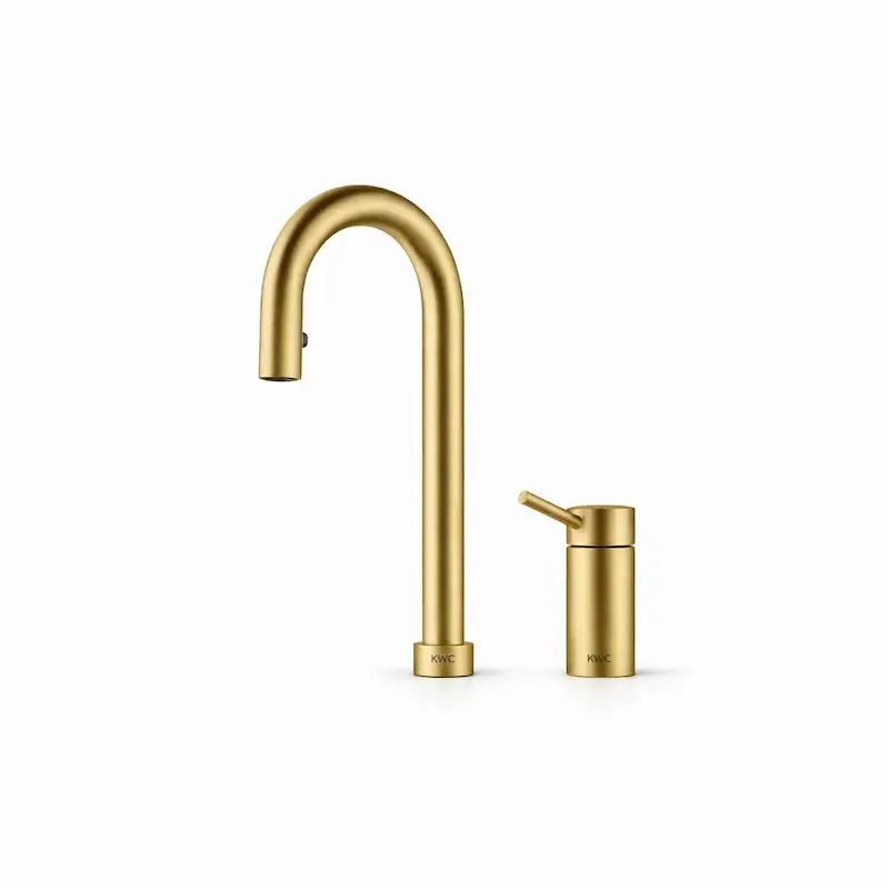 شیر ظرفشویی اینوکس (INOX) کی دبلیو سی (KWC) طلایی مات - پک اختصاصی لامیروهوم