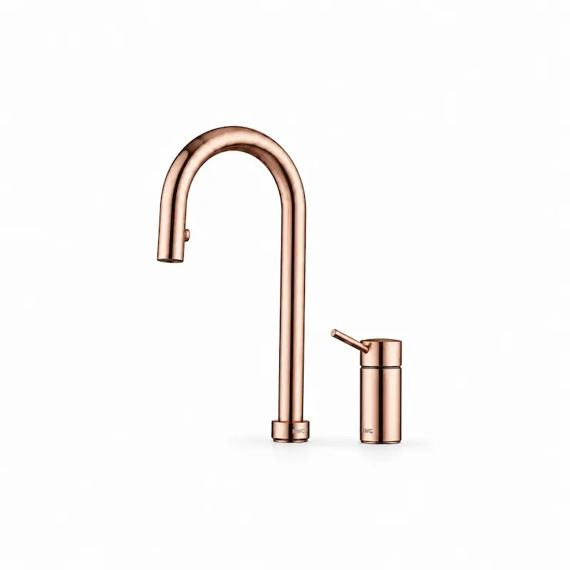 شیر ظرفشویی اینوکس (INOX) کی دبلیو سی (KWC) رزگلد براق - پک اختصاصی لامیروهوم