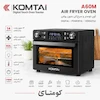 سرخ کن بدون روغن کومتای مدل A60 مشکی ۴۰ لیتری به همراه راهنمای استفاده و ضمانت لامیروهوم