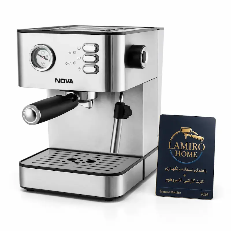 اسپرسوساز ندوا NDVA مدل NCM-160EXPS - بهمراه دفترچه و ضمانت اختصاصی لامیروهوم