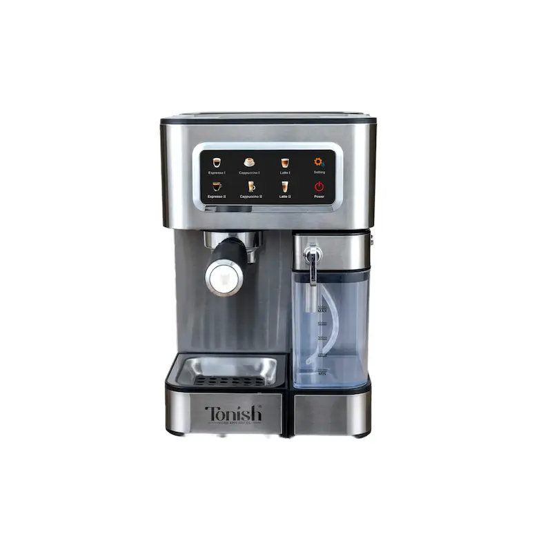 اسپرسوساز اتوماتیک تونیش مدل TN-7500 | پمپ ۲۰ بار ULKA ایتالیا + مخزن شیر اتوماتیک