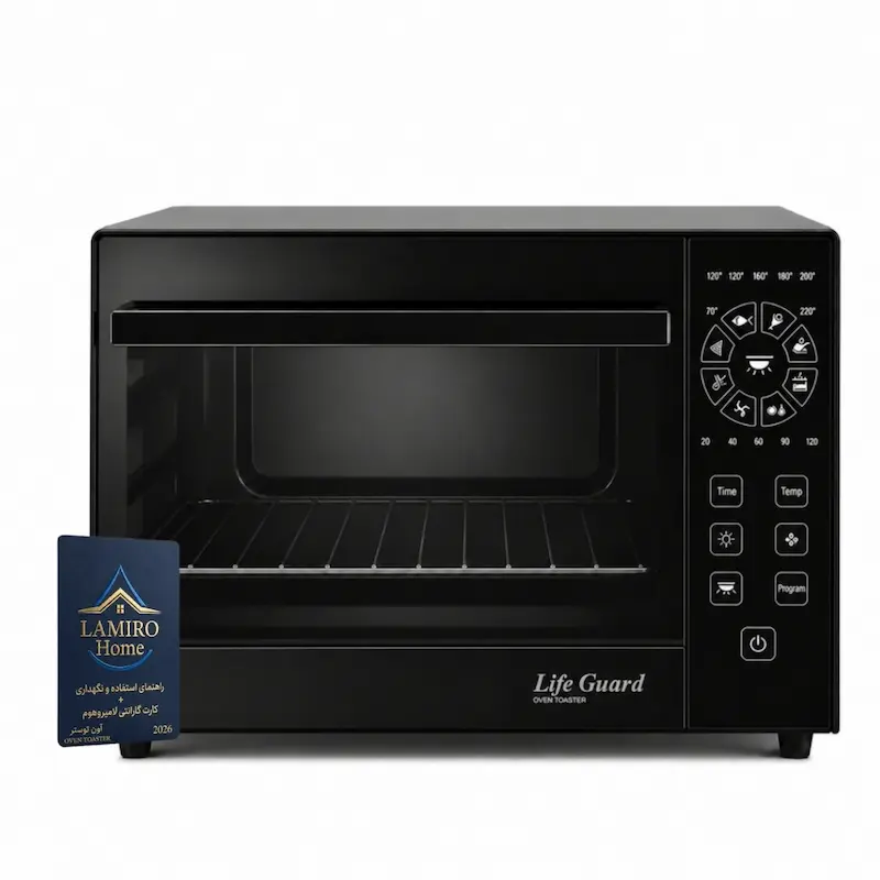  آون توستر لمسی لایف ۶۰ لیتری مدل LG-18 مشکی
