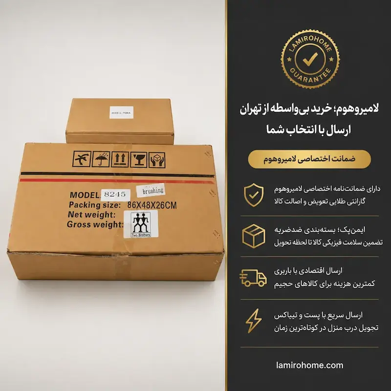 بسته‌بندی اختصاصی لامیروهوم برای سینک ظرفشویی ۷ کلید هیدرون مدل SH-7T کروم مات با تضمین کیفیت و ارسال ایمن