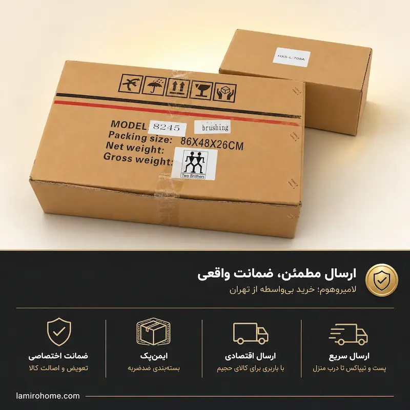 بسته‌بندی ایمن سینک ظرفشویی هیدرون مدل SH-7Q توسط لامیروهوم با تضمین سلامت کالا در ارسال به سراسر ایران