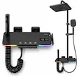 ست دوش حمام پیانویی هیدرون HK-4Q رنگ دودی (نمایشگر هوشمند و رقص نور LED) - در پک اختصاصی لامیروهوم