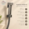 مشخصات و ویژگی‌های شاتاف فلت دودی هیدرون HS10-G لامیروهوم | اینفوگرافیک مشخصات: جنس برنج، اهرم یکطرفه، شلنگ ۱۲۰ سانتی