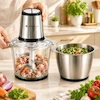 خرد کردن گوشت و سبزیجات در کاسه‌های شیشه‌ای و استیل خردکن مباشی | تصویر دوم گالری – لایف‌استایل و کاربرد