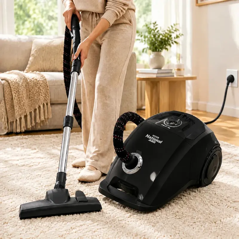 نظافت فرش با جاروبرقی خانگی مشکی آنیل C2600NB