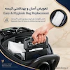 تعویض بهداشتی کیسه جاروبرقی AECH 3600 با دستگیره کلین لیفت