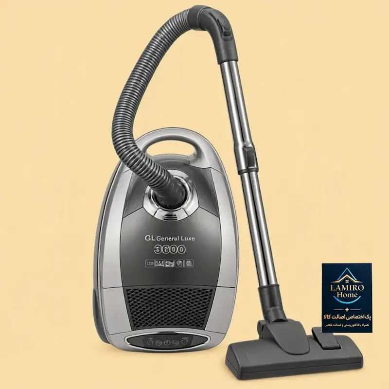 جاروبرقی سوپر سایلنت جنرال لوکس مدل C3600GL با بدنه شیک و مدرن