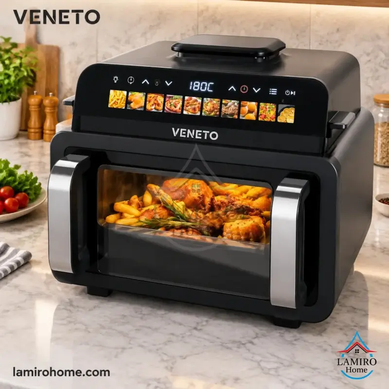 پخت مرغ و غذاهای سوخاری درون سرخ‌کن و هواپز ۱۱ لیتری ونیتو