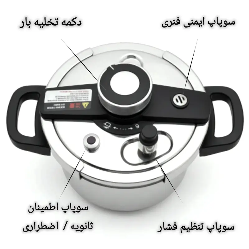 زودپز  تونیش ۷ لیتری T1107 استیل ضد زنگ - کف سه‌ لایه کپسولی و ایمن