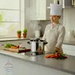 زودپز ۷ لیتری T1107 استیل ضد زنگ - کف سه‌ لایه کپسولی و ایمن