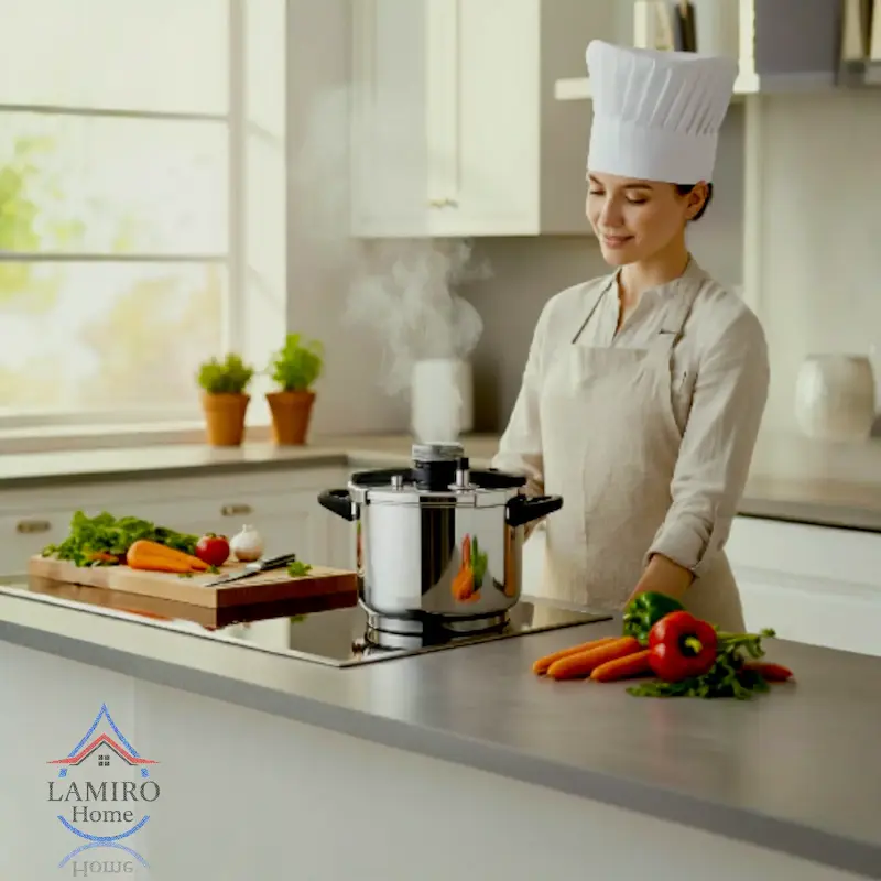 زودپز  تونیش ۷ لیتری T1107 استیل ضد زنگ - کف سه‌ لایه کپسولی و ایمن