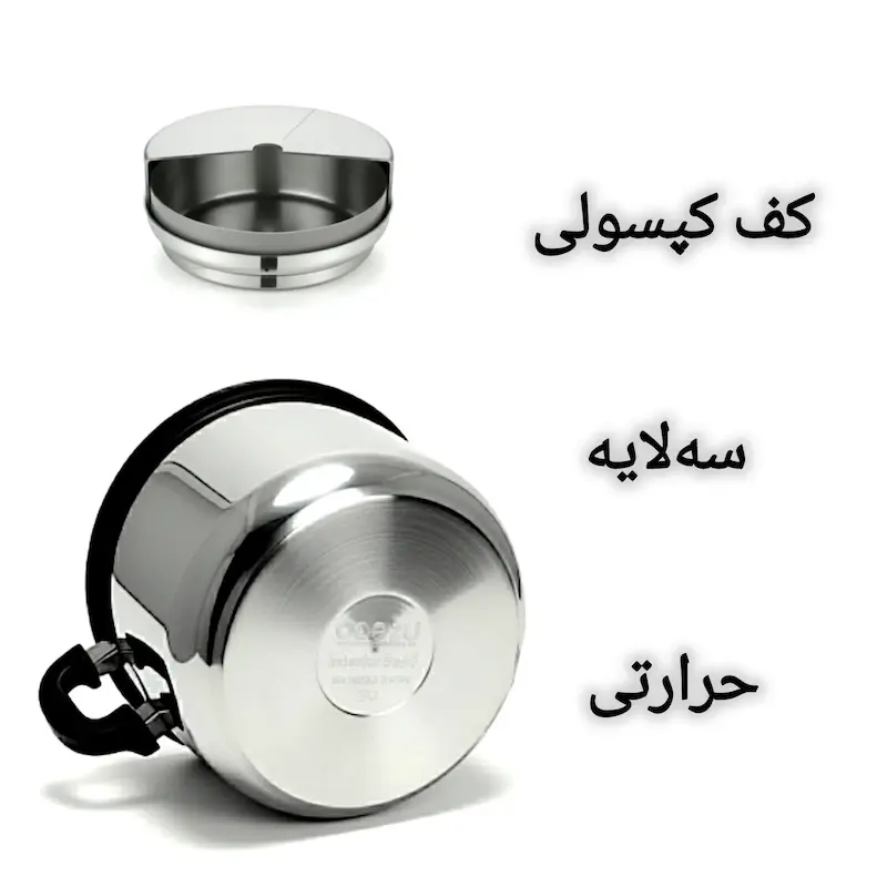 زودپز تونیش ۱۰ لیتری استیل مدل T1110 با کف سه‌ لایه و قفل ایمنی