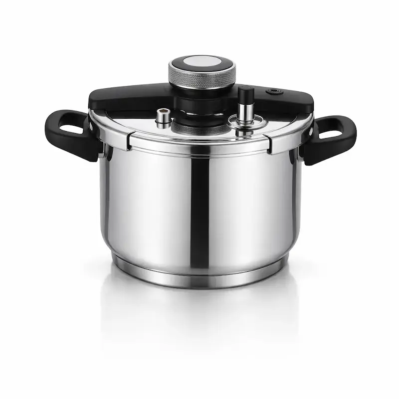 زودپز ۱۰ لیتری استیل مدل T1110 با کف سه‌ لایه و قفل ایمنی