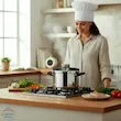 زودپز ۱۰ لیتری استیل مدل T1110 با کف سه‌ لایه و قفل ایمنی