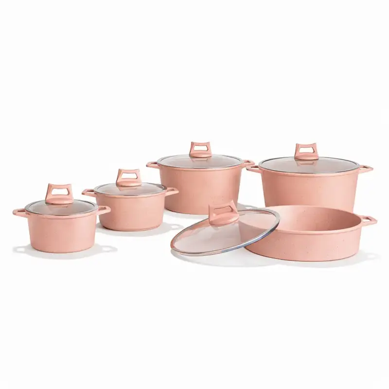 ست قابلمه و تابه گرانیتی 10 پارچه CS-G10 کالباسی