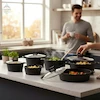 ست قابلمه و تابه گرانیتی 12 پارچه CS-G12 مشکی