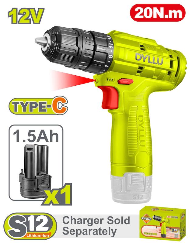 دریل شارژی بی‌سیم DYLLU مدل DTCDS510 – ولتاژ 12 ولت