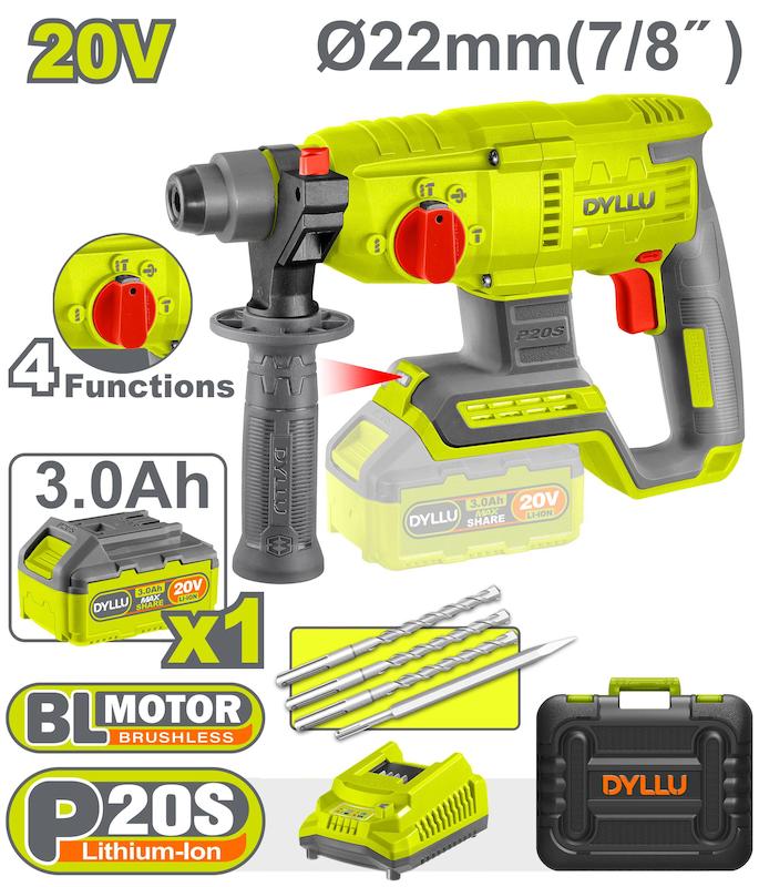 بتن کن شارژی DYLLU مدل DTLM1522 – موتور براشلس 20V