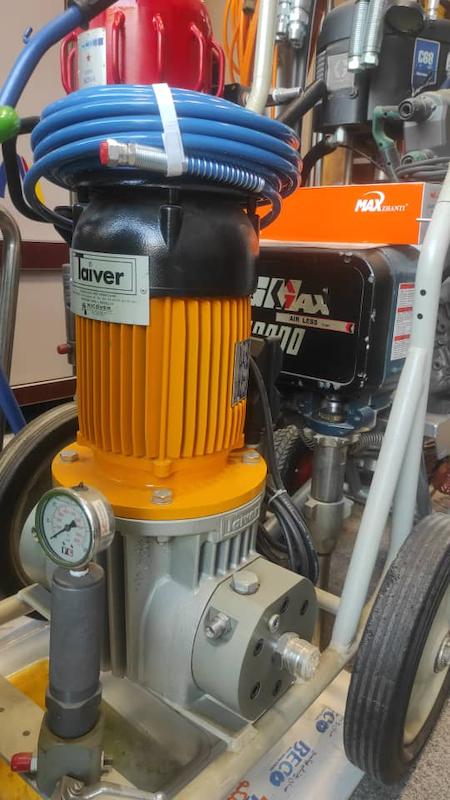 پمپ ایرلس صنعتی Graco XL 10000 متصل به پمپ Taiver