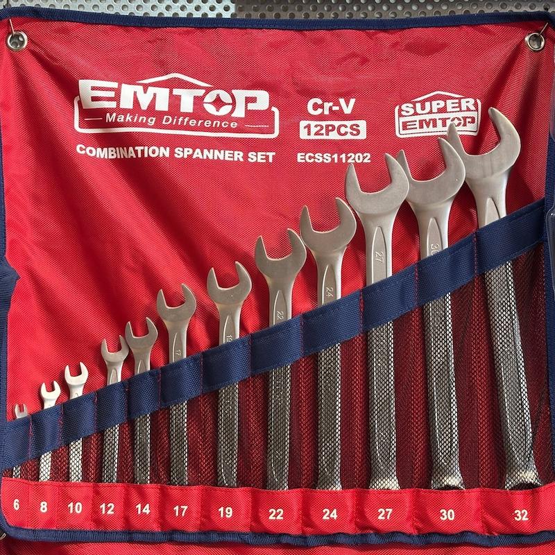 ست ۱۲ عددی آچار دو سر ترکیبی EMTOP مدل ECSS11202