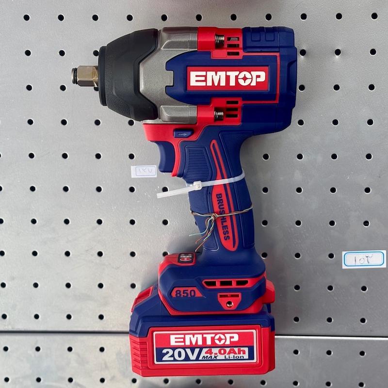 آچار بکس شارژی ضربه‌ای EMTOP مدل ECIWL2085 – ۲۰ ولت، موتور براشلس، گشتاور ۸۵۰Nm