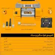 فشارسنج 120 PSI کمپرسور INGCO AAC2508