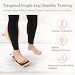 تخته تعادل تک‌پا چوبی استرانگ‌تک StrongTek
