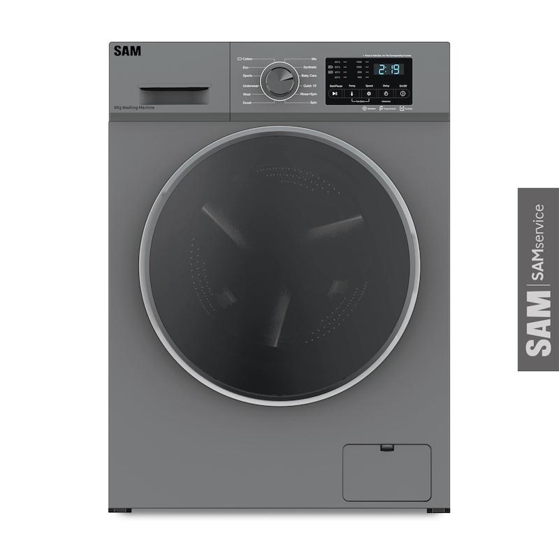 ماشین لباسشویی سام مدل UN-Q1435/IN-اینوکس