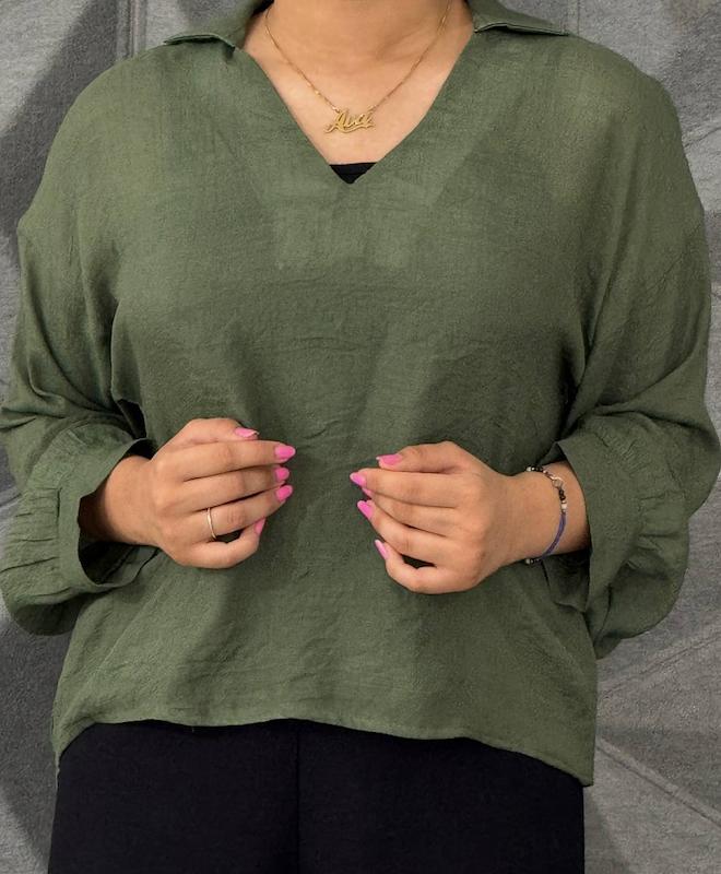 شومیز جلو بسته وال کد ۱۰۱۰۳۶