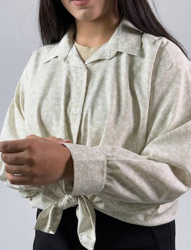 شومیز گلدار کرپ