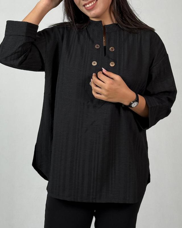 شومیز جلو بسته لینن ژاکارد کد 101040