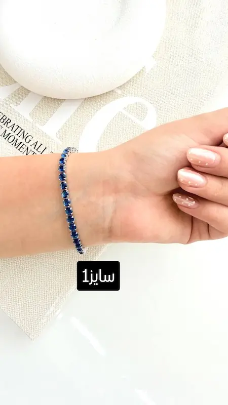 دستبند تنیسی مربع سرمه‌ای 