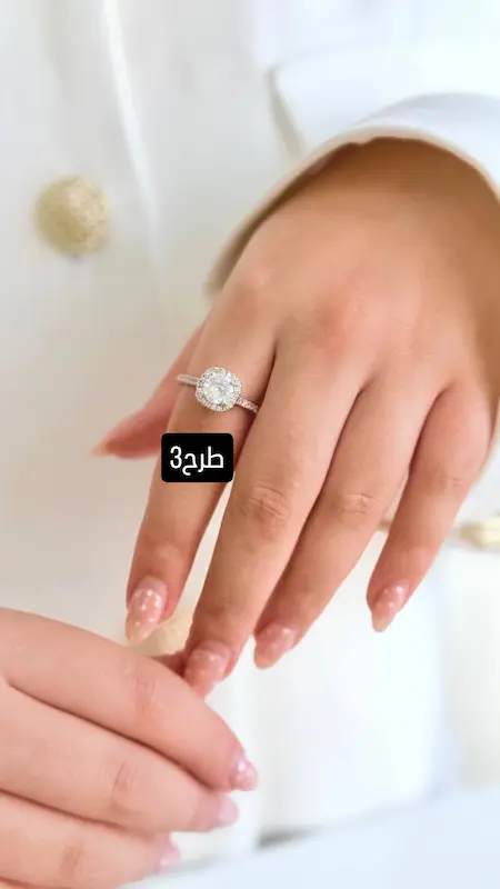 انگشتر جواهری مربع