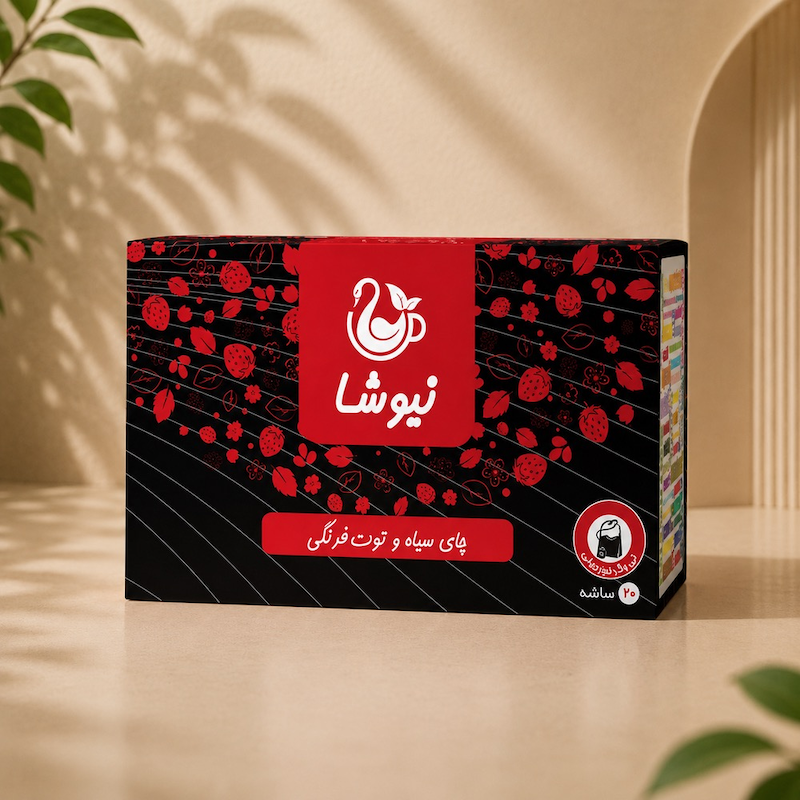 چای سیاه و توت فرنگی