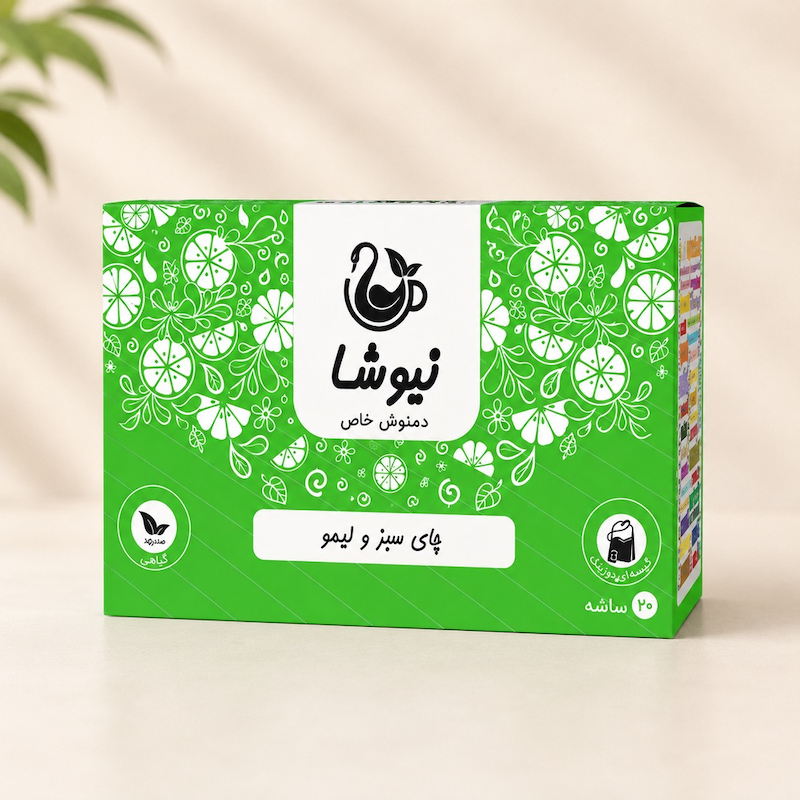 چای سبز و لیمو