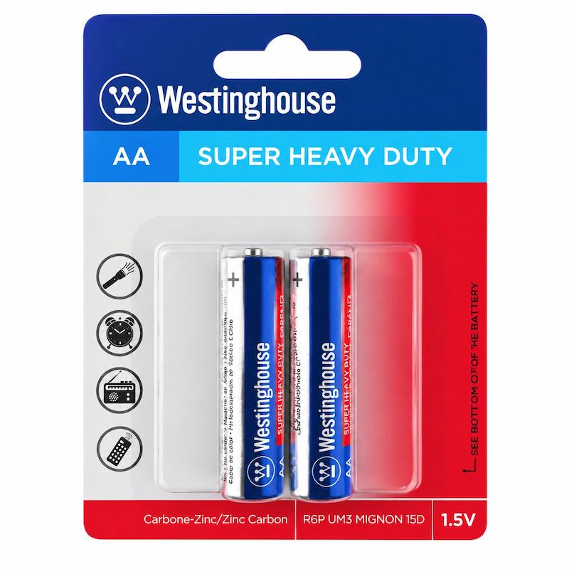 باتری قلمی وستینگهاوس مدل super heavy duty بسته ۲ عددی