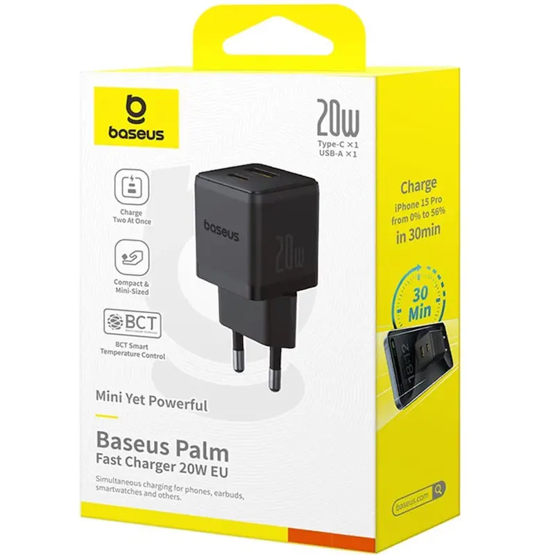 شارژر دیواری 20 وات بیسوس مدل 20W Palm