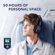 هدفون بلوتوثی برند انکر مدل Soundcore Space Q45 A3040 با نویز کنسلینگ فعال (ANC)، درگاه شارژ USB Type-C، پشتیبانی از شارژ سریع، دارای فناوری نویز کنسلینگ هوشمند سه‌حالته، مقاوم در برابر رطوبت و عرق