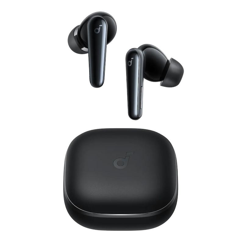 هدفون بلوتوثی انکر مدل Soundcore Liberty 5 با نویز کنسلینگ فعال (ANC)، درگاه شارژ USB Type-C، تا 30 ساعت زمان پخش موسیقی، دارای سنسور نوری داخل گوش و مقاوم در برابر رطوبت و عرق